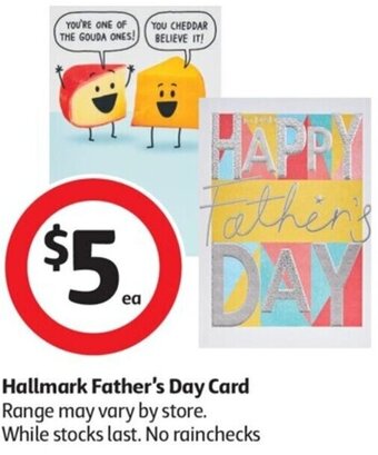 Coles Hallmark Father's Day Card offer