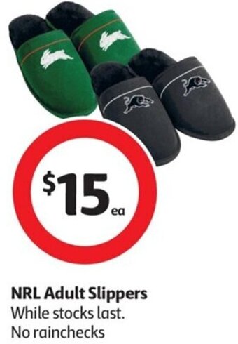 Coles NRL Adult Slippers offer