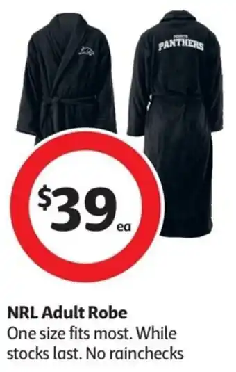 Coles NRL Adult Robe offer