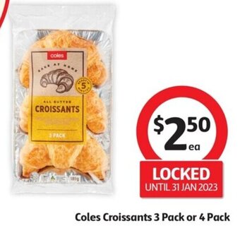 Coles Coles Croissants 3 Pack or 4 Pack offer