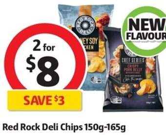 Coles Red Rock Deli Chips 150g-165g offer