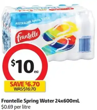 Coles Frantella Spring Water 24x600ml offer