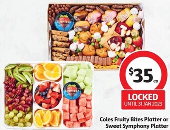 Coles Coles Fruity Bites Platter or Sweet Symphony Platter offer