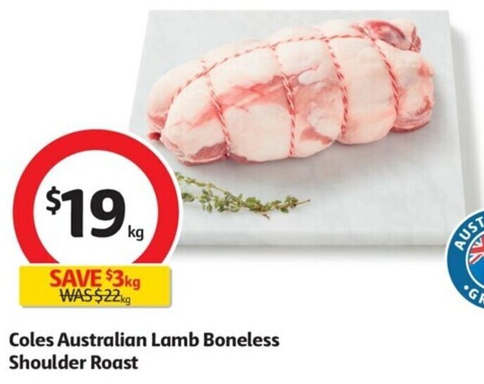 Coles Autralian Lamb Boneless Shoulder Roast offer at Coles