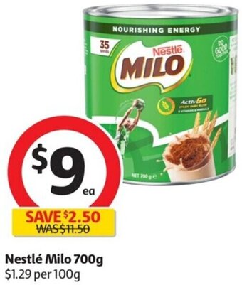 Coles Nestlé Milo 700g offer