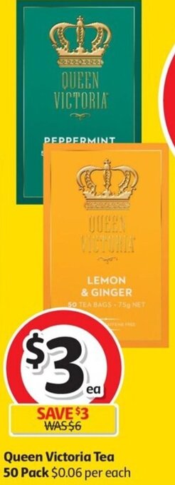 Coles Queen Victoria Tea 50 Pack offer