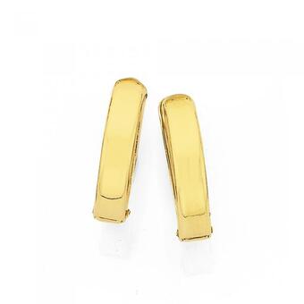 9ct gold polished huggie earrings