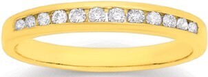 Prouds 9ct gold diamond channel set band offer