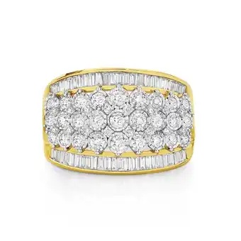 Angus & Coote 9ct gold wide diamond dress band offer