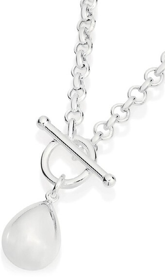 Angus & Coote Sterling silver teardrop belcher fob bracelet offer