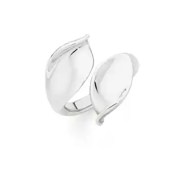 Angus & Coote Sterling silver double tulip ring offer