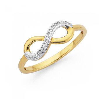 Goldmark 9ct gold diamond 'infinity' ring offer