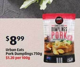 ALDI Urban eats pork dumplings offer