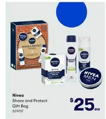 BIG W Nivea shave and protect gift bag offer