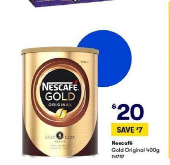 BIG W Nescafé gold original 400 g offer