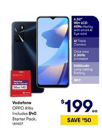 BIG W Vodafone oppo a16s offer