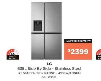Bing Lee Lg 635l side by side - stainless steel offer