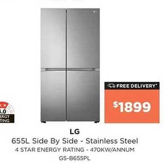 Bing Lee Lg 655l side by side - stainless steel offer