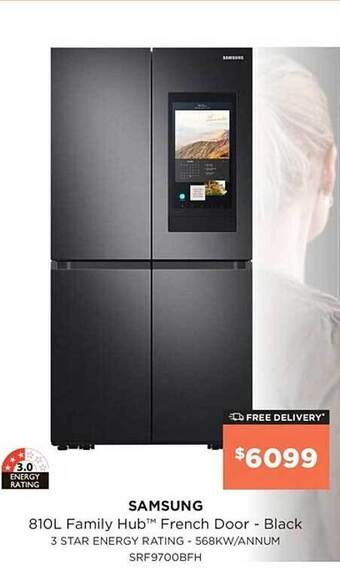 Bing Lee Samsung 810l family hub french door - black offer