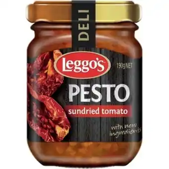 IGA Leggo’s sundried tomato or basil pesto 190g offer