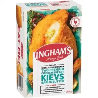 IGA Ingham’s garlic butter chicken breast kiev 350g offer