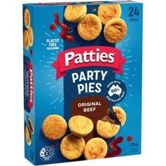 Patties party pies or sausage rolls 24 pack