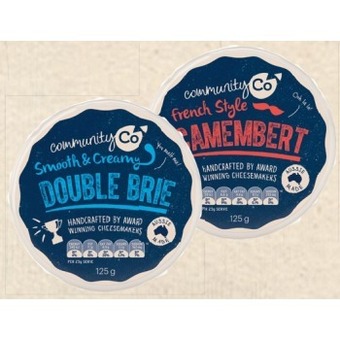IGA Community co camembert or double brie cheese 125g offer