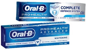 IGA Oral-b pro health advanced or 3d white toothpaste 110g selected varieties offer
