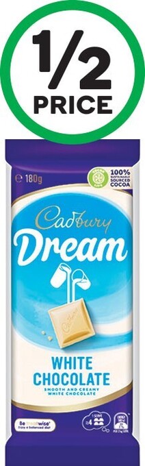 Woolworths Cadbury dairy milk dream 180g offer