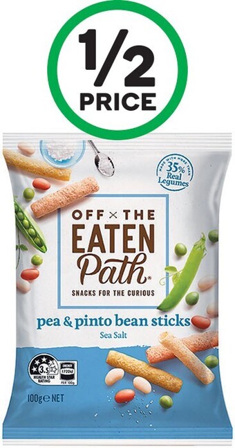 Off the eaten path pea & pinto sticks 100g – from the health food aisle