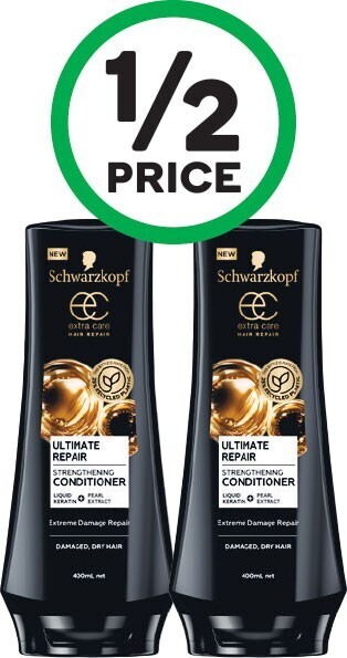 Woolworths Schwarzkopf extra care shampoo or conditioner 400ml offer
