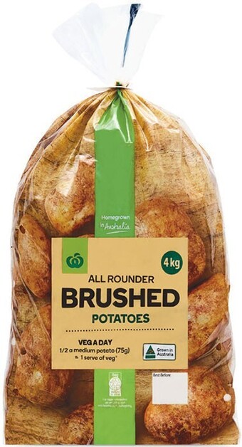 Woolworths Australian brushed potatoes 4 kg pack offer