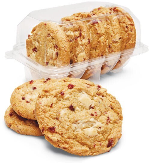 Dreamy choc, cranberry & white choc or white choc & macadamia jumbo cookie varieties pk 5* offer