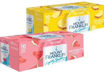 Woolworths Mount franklin lightly sparkling 10 x 375ml offer