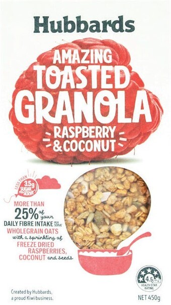 Woolworths Hubbards muesli or granola 450g offer