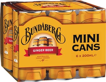Woolworths Bundaberg mini cans 6 x 200ml offer