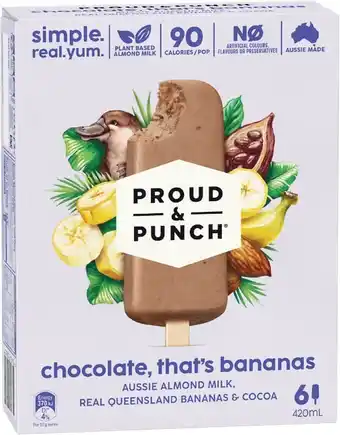 Woolworths Proud & punch 450-620ml pk 6 – from the freezer offer