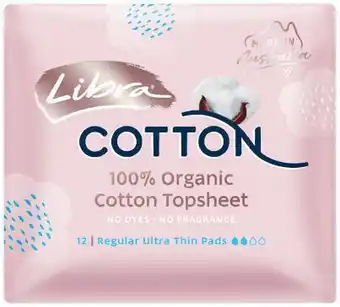 Woolworths Libra cotton regular pads pk 8-12 offer