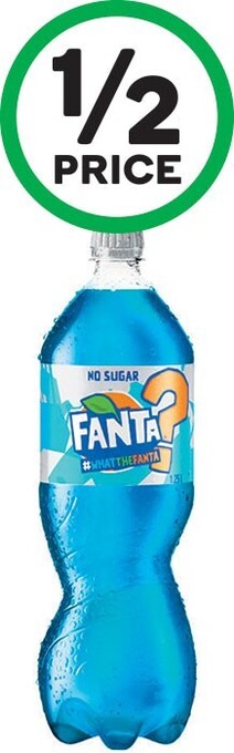 Woolworths Fanta mystery flavour no sugar 1.25 litre offer