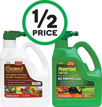 Woolworths Seasol hose on or powerfeed hose on 1.2 litre offer