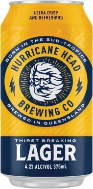 Woolworths Hurricane head brewing co lager block cans 30x375ml offer