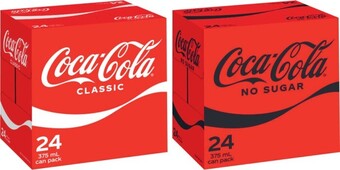 Coles Coca-cola soft drink 24x375ml offer