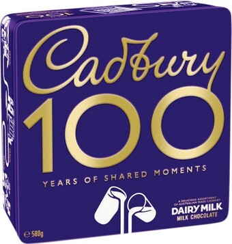 Coles Cadbury 100 years tin 580g offer