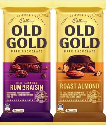 Coles Cadbury old gold block chocolate 165g-180g offer