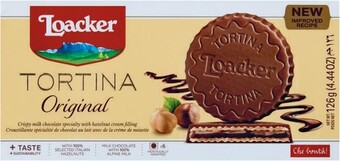 Coles Loacker tortina chocolate biscuits 126g offer
