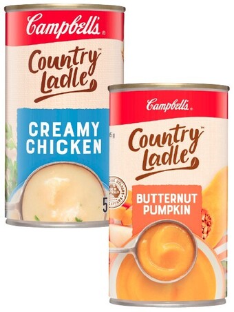 Coles Campbell’s country ladle soup 495g-505g offer