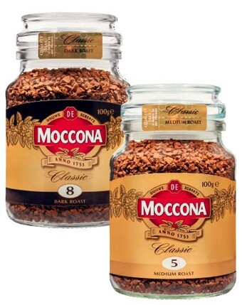 Coles Moccona freeze dried instant coffee 95g-100g offer
