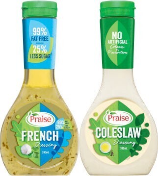 Coles Praise dressing 330ml offer