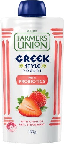 Coles Farmers union yogurt pouch 130g offer