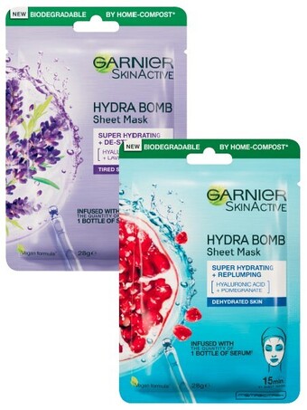 Coles Garnier hydra bomb sheet mask 28g offer